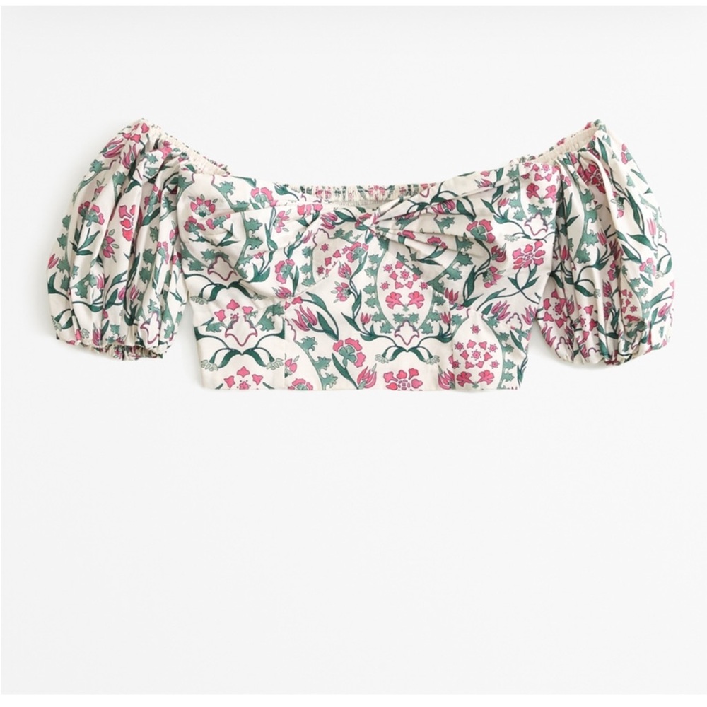 Abercrombie Poplin Off-The-Shoulder Top